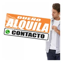 Comprar Cartel Lona Impreso Dueño Vende \u002F Dueño Alquila Con 4 Ojales
