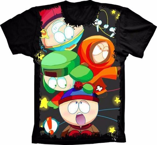 Camiseta South Park Engraçadas Masculina Estampa Total Malha