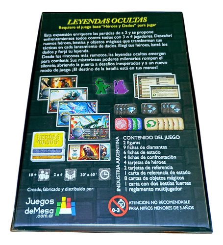 Juego De Mesa Expansión Héroes Y Dados: Leyendas Ocultas