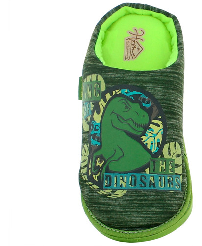 Bubble Gummers Pantufla Dinosaurio Textil Verde Niño 80359