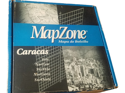 Mapzone Mapa De Caracas De Bolsillo Con Despegable Y Estuche