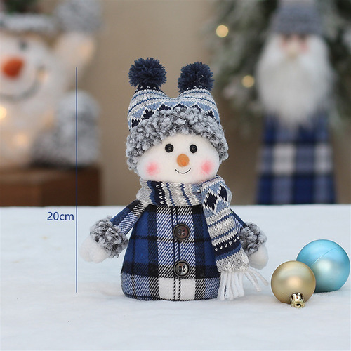 2pcs Muñeca De Navidad Muñeco De Nieve Adorno Decorativo