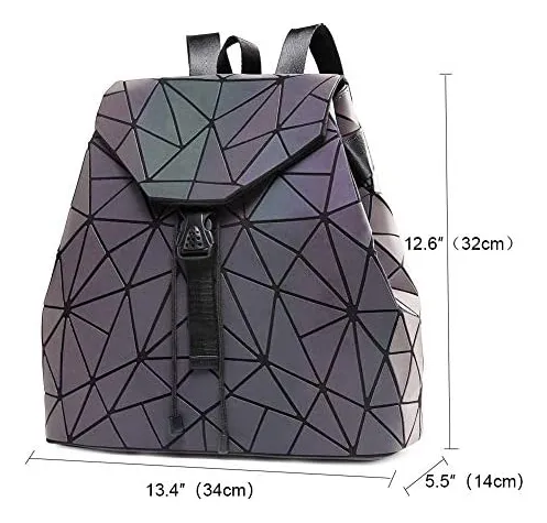 Mochila Geom trica Mochilas Luminosas Bolsa Reflectante Holo