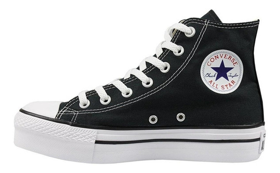 converse plataforma bota negras