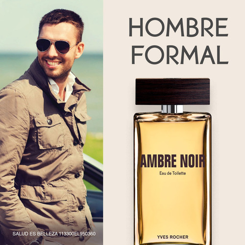Perfume Ambre Noir Yves Rocher Caballero 100ml Edt