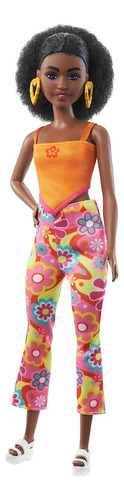 Barbie Muñeca Fashionistas #198 Con Cuerpo Pequeño, Cabello 