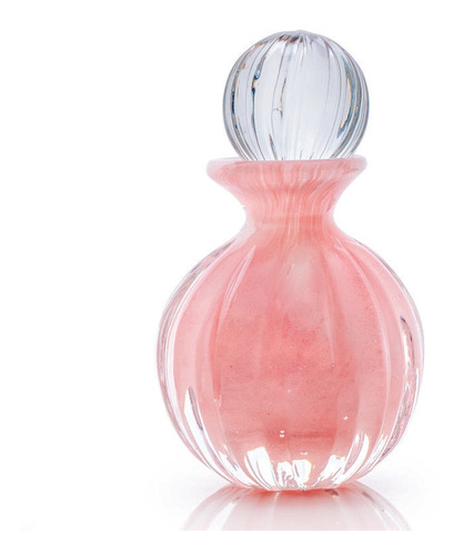 Garrafa Em Cristal Murano Rosa - São Marcos 17cm