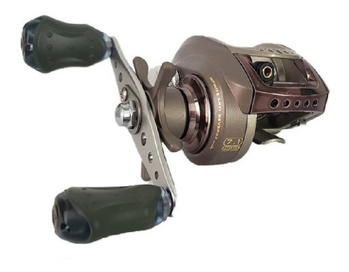 Reel Pesca Rotativo Galleta Escuro 6 Rulemanes Der / Izq