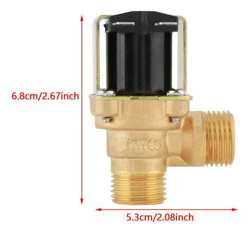Dc 12v Dn15 G1/2 Latão Solenóide Válvula Elétrica Normalment