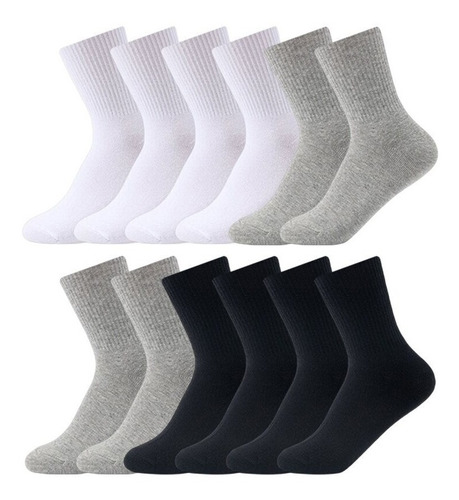 Imagem 3 de 7 de Meias Masculino Kit 12 Pares Esportes Atacado Revenda Oferta