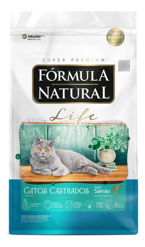 Formula Natural Ração Para Gatos Castrados Sabor Salmão 1kg