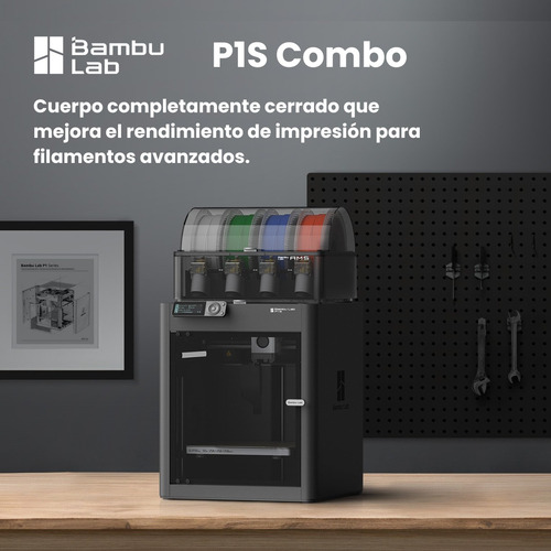 Impresora 3d Bambu Lab P1s + 4 Kg Filamento Pla + Curso 3d