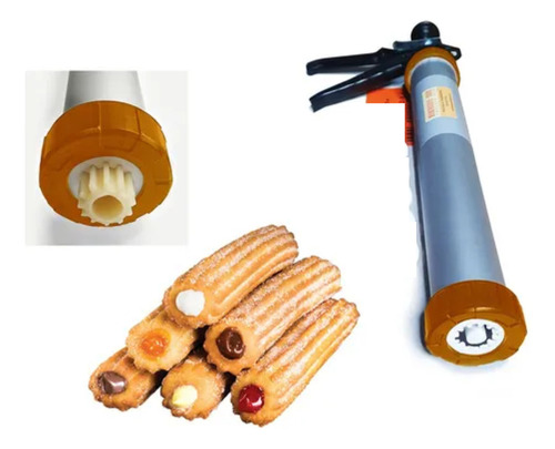 Churrera Industrial Embutidora Manual Acero y Rellenador Renkai 1kg
