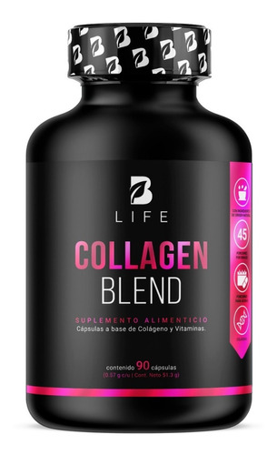 Colágeno Hidrolizado De 90 Cápsulas Collagen + Blend. B Life