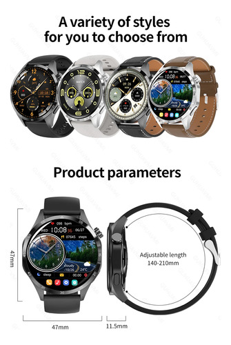 1.53 Reloj Inteligente Nfc Para Hombres Llamada Bluetooth