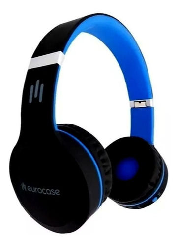 Auricular Con Microfono Bluetooth Eurocase Overear Color Azul
