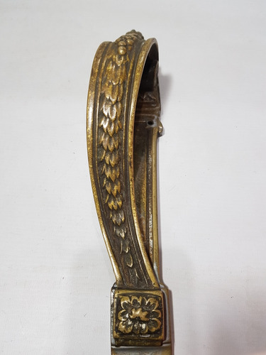 Imagen 9 de 9 de Antiguo Manijón Bronce Con Respaldo Estilo Francés Mag 59094