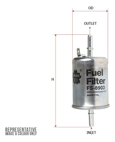 Filtro Combustible Daewoo Tico (kly3) 0.8 Nafta 1994 Al 2005