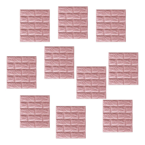 10x Paneles De Pared 3d Paneles De Pared De 5mm Rosa