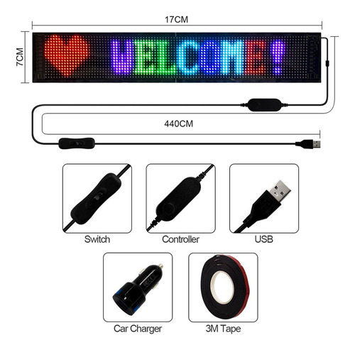 Letrero Led Flexible Programable Para Tienda Y Hotel