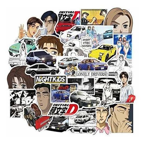 Initial D Stickers 50pcs, Paquete De Adhesivos De Anime De D