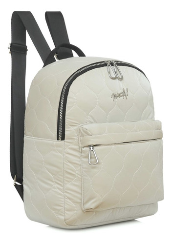 Mochila Mujer Urbana Deportiva Muaa Color Blanco Diseño De La Tela Liso