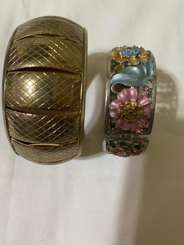 Pulseras De Metal Gruesas. Usadas! (Usado)