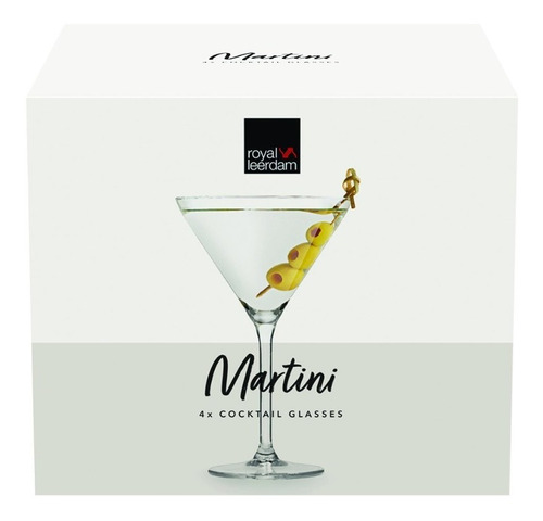 Set De 4 Copas En Vidrio Martini 260 Ml / 8 Oz 841435