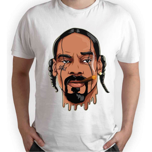 Polera Snoop Dogg Fumando Rapero Dibujo Hiphop Niños Adultos