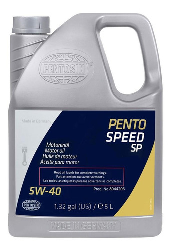 Imagen 1 de 3 de Pentospeed Sp Aceite Sintético 5w40 Vw Bmw Mb 5l