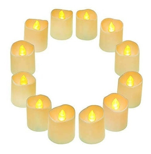 Velas Luces Led X 12 Con Pilas Incluidas Boda Quinceañero