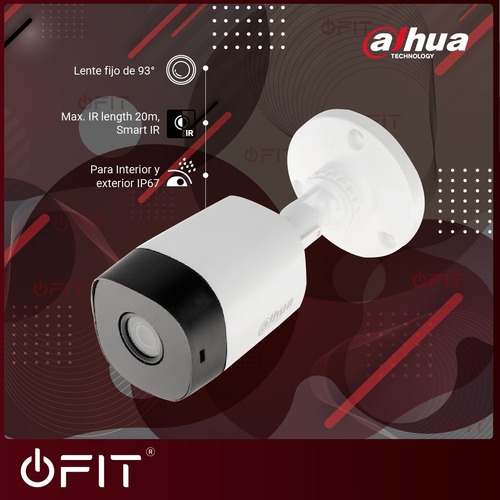 Imagen 3 de 10 de Camara Seguridad Dahua Bullet 2mpx Full Hd 3,6 Exterior