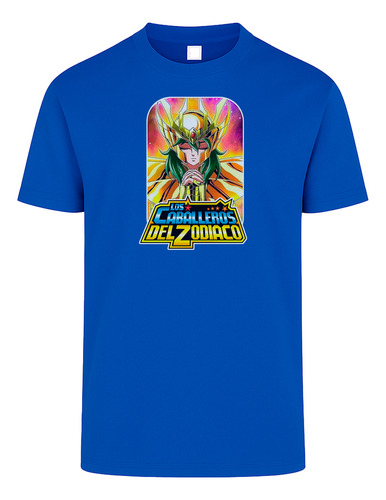 Playera Azul Rey Unisex Premium Saint Seiya Shun D866