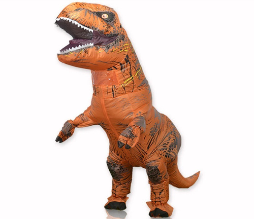 Imagen 1 de 7 de Disfraz Inflable Dinosaurio T-rex Adultos Fiesta Halloween