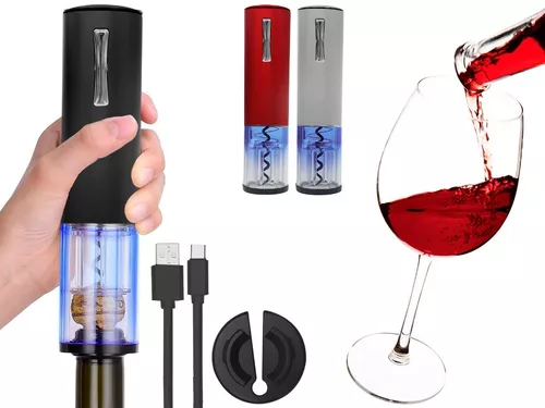 Sacacorchos eléctrico con batería, abridor de botellas automático, Kit de  abridor de vino tinto eléctrico, cortador