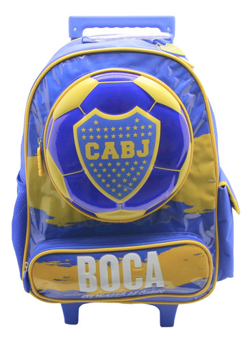 Mochila Boca Juniors Carro 16 Pulgadas Cresko Escolar 