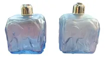 Comprar Cristalería De Bohemia (1930) Par Perfumeros Vidrio Azul