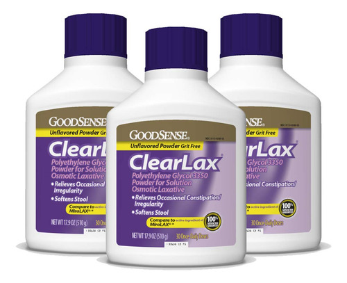 Goodsense Clearlax, Polyethylene Glycol 3350 Powder For Solu