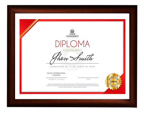 Marco Carta, Diploma, Reconocimiento Vidrio Antirreflejante