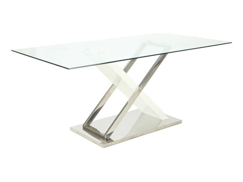 Mesa De Comedor Base Central Exxe Vidrio 200x100cm Import C