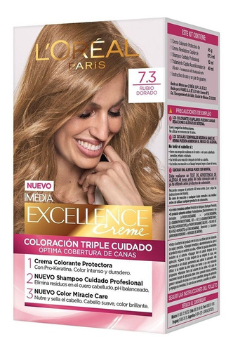 Coloración Excellence L'oréal N°7.3 Rubio Dorado(5 Unidades)