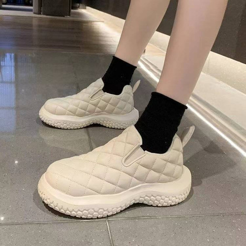 Zapatos Cálidos De Algodón Con Forro Polar Y Forro Polar Par