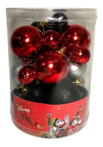 Imagem 4 de 4 de Kit 12 Bolas Enfeites Árvore De Natal Mickey Disney Original