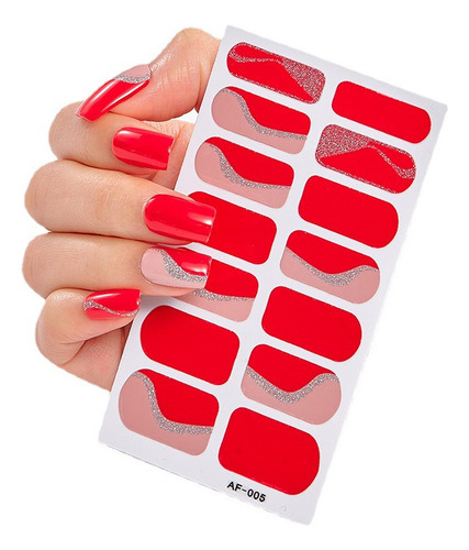 Tiras De Esmalte De Uñas: Juego De Pegatinas Adhesivas De E