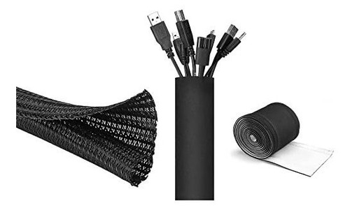 Fundas Para Cables De 130 Pulgadas Color Negro Resistentes