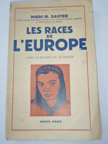 1952 - Libro Razas De Europa - Sauter - 29 Ilust. En Frances