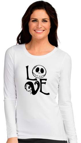 Polera Manga Larga Mujer Jack Y Sally Love 