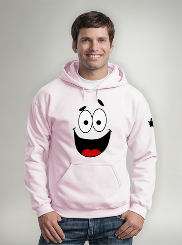 Sudadera Capucha Patricio Estrella Cara Bob Esponja Serie