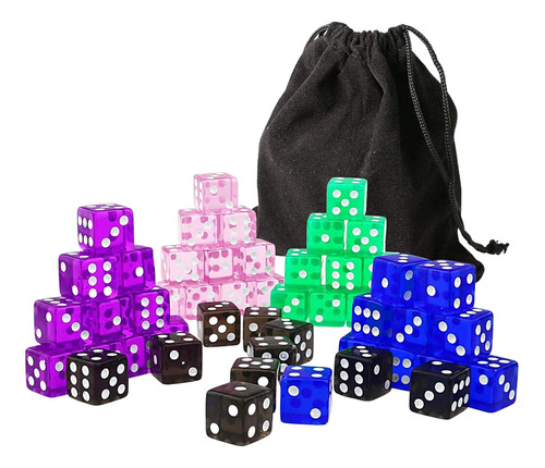 50 Uds. Dados De 6 Lados Dados De Juego De Rol Dados De 16mm