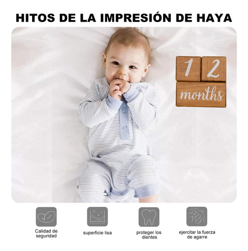 Bloques De Hitos,cubos De Meses Para Bebes Para Fotos Cubos